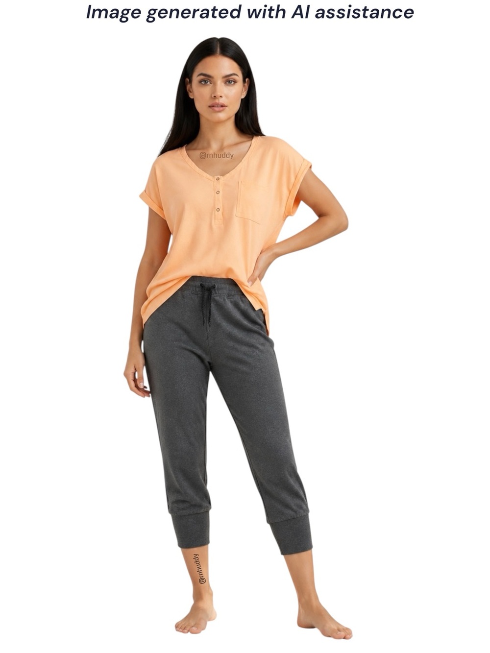Ragdoll LA L grey cropped joggers